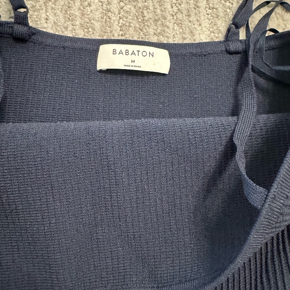 Babaton Navy Sculpt knit tank - Picture 2 of 5